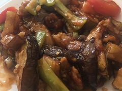 肉段烧茄子-十三陵山水雅园农家院