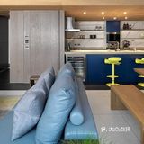 整个空间的用色都是以围绕着“蓝色”为线索