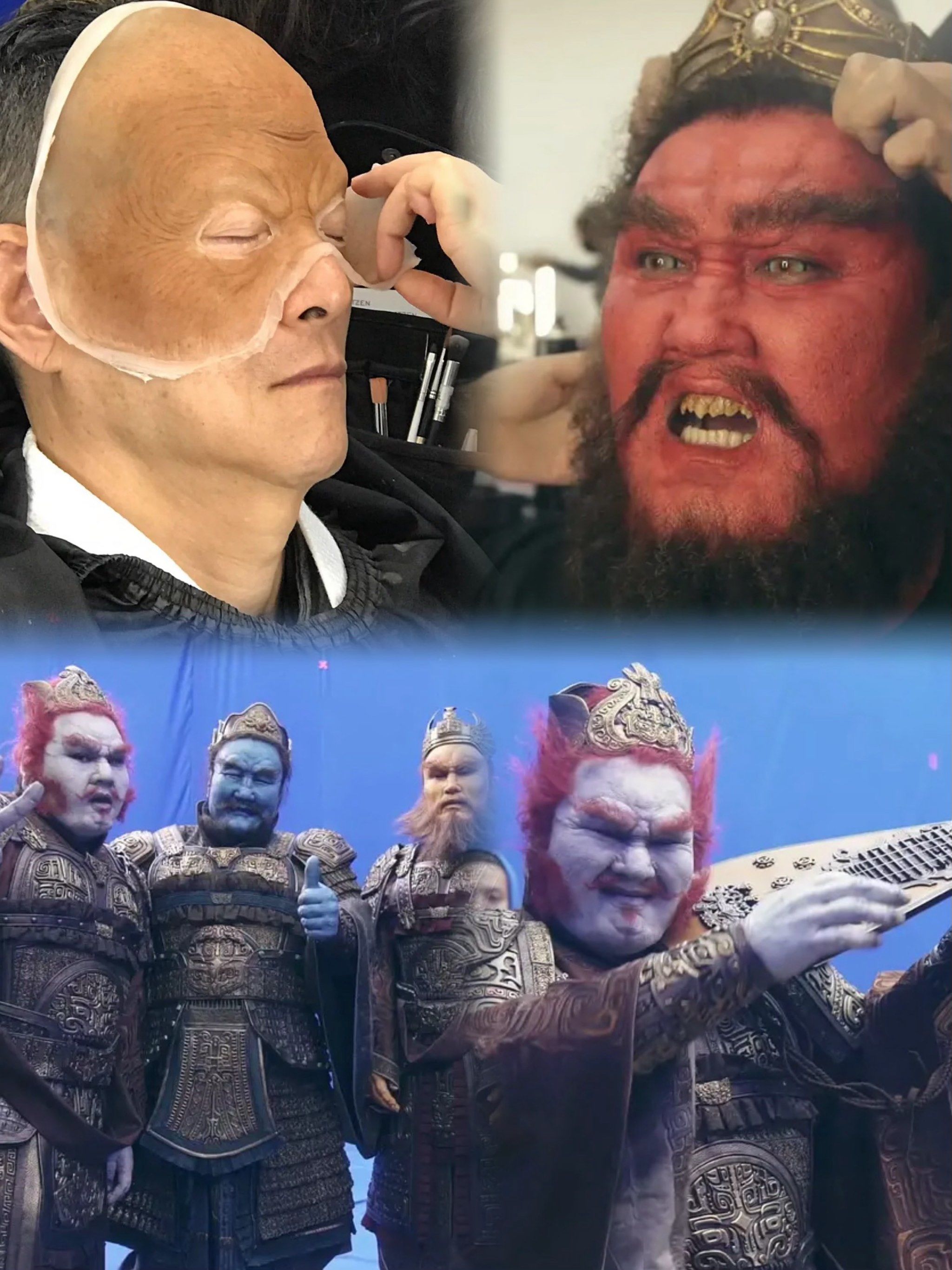 看了封神二里面很多演员的装扮都是特效妆,而且画的都非常还原