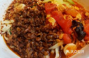 Oil-Poured Meat Sauce Tomato Egg Noodles