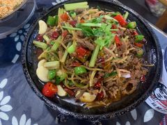 干锅牛肉丝-张关合渣(航空大道店)