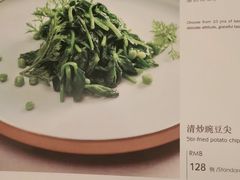 清炒豌豆尖-悦融琥珀·京鲁菜·海味珍品(西单店)