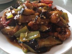 肉段烧茄子-十三陵山水雅园农家院