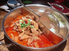 鲜牛杂鸳鸯锅-左庭右院鲜牛肉火锅(新梅广场店)
