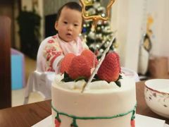 复古人物手绘动物奶油蛋糕-艾加柒克蛋糕茶歇甜品台(春熙路店)