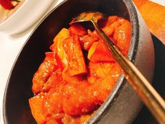 石锅葱烧海参-广舟(千禧店)