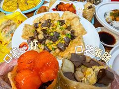 -东来菜馆•手抓海鲜家常菜•海鲜锅贴(鸽子窝店)