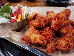 甜辣炸鸡（有骨）-包装马车·韩国料理·포장마차