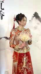 -懿沉香中式嫁衣礼服秀禾服龙凤褂马来褂旗袍总店