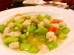 鳕鱼爆虾仁-宝轩渔府·老字号海鲜·正宗津菜(水上店)