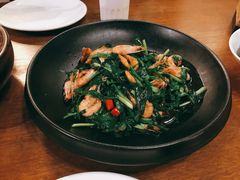 韭菜炒小河虾-烧肉馆(古北水镇景区店)