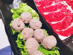 手捶生牛肉丸-牛村来人潮汕牛肉火锅(西单店)