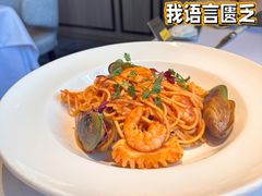 青口贝鱿鱼海鲜番茄意面-王品牛排(珠海富华里店)