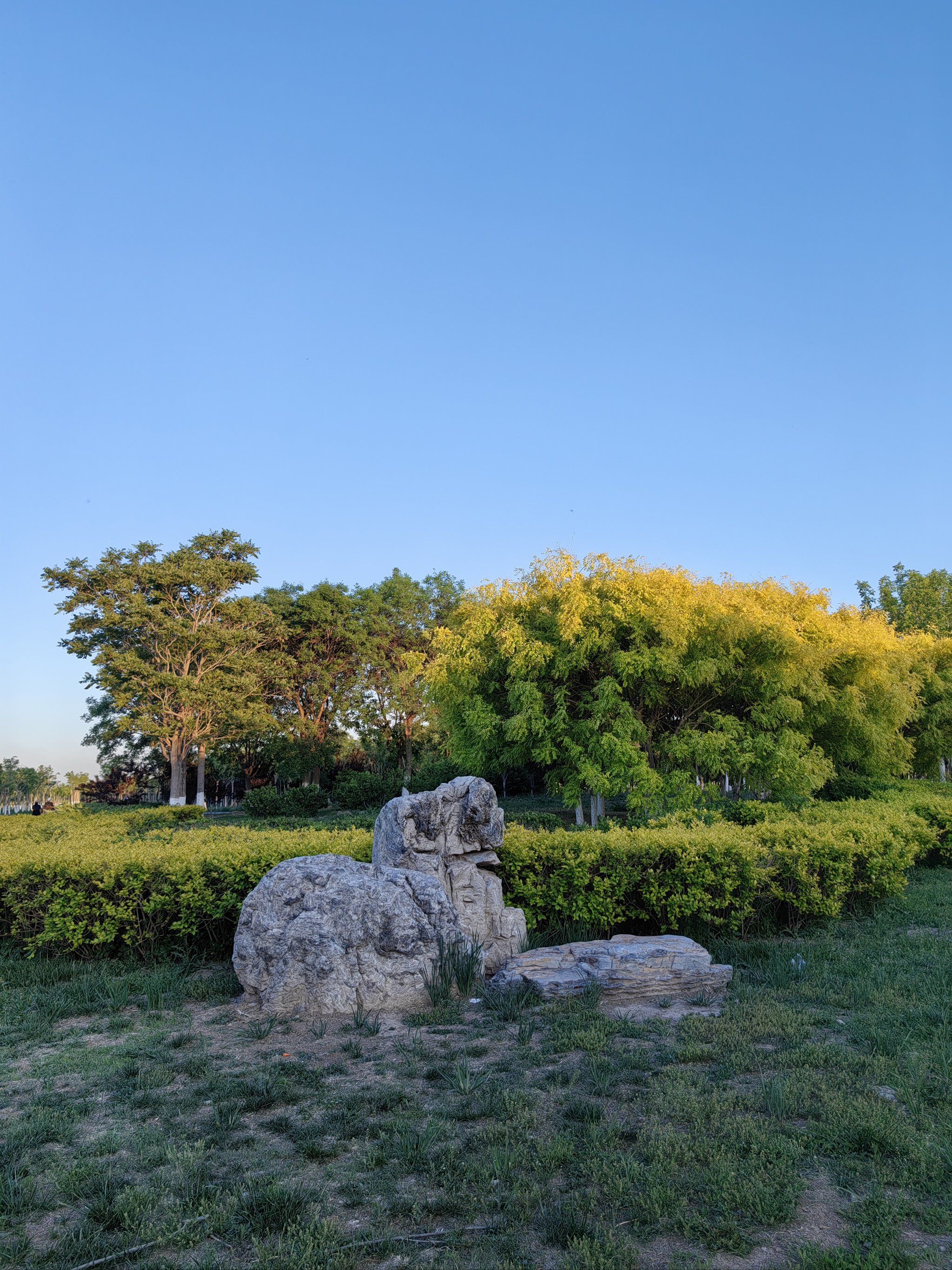 湖边散步的惬意