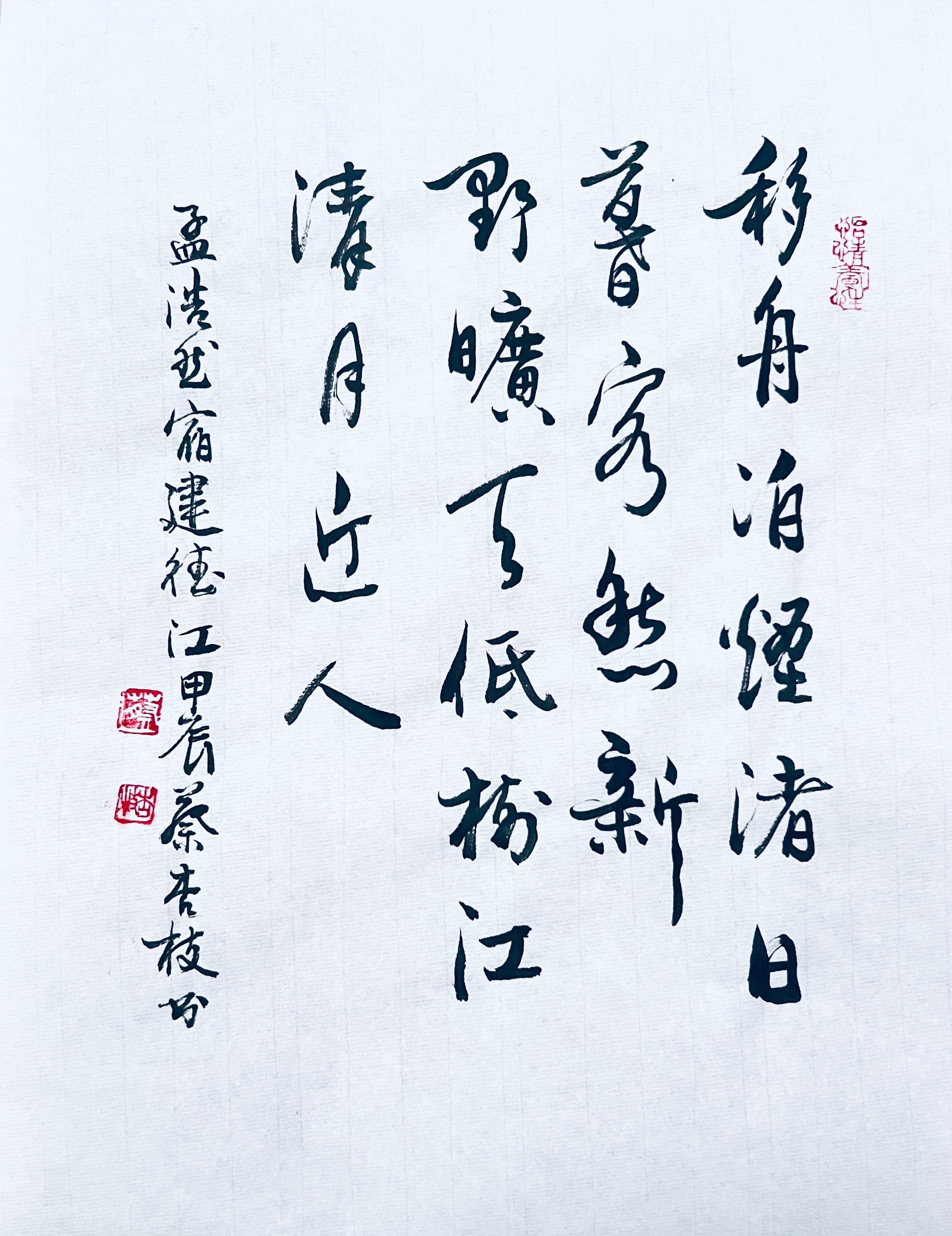 n分享:《宿建德江》孟浩然,唐

移舟泊烟渚,日暮客愁新