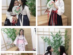 小姐姐们穿上不同的和服和汉服在自拍-大鱼飞飞照相馆(大学城新天地店)