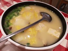 鸡汤小白菜煮榆林豆腐-西贝(上海新梅广场店)