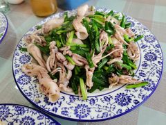 韭菜炒小管-老孟拉面海鲜餐厅
