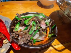 干笋子炒腊肉-禧福徕盆盆香川菜馆