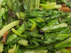 豆豉鲮鱼油麦菜-北大地皖峰饭馆