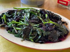 蒜蓉炒紫背菜-竹庄餐馆·26年店(南昆山景区店)
