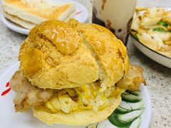 猪扒蛋菠萝包-沙溪兄茶餐厅