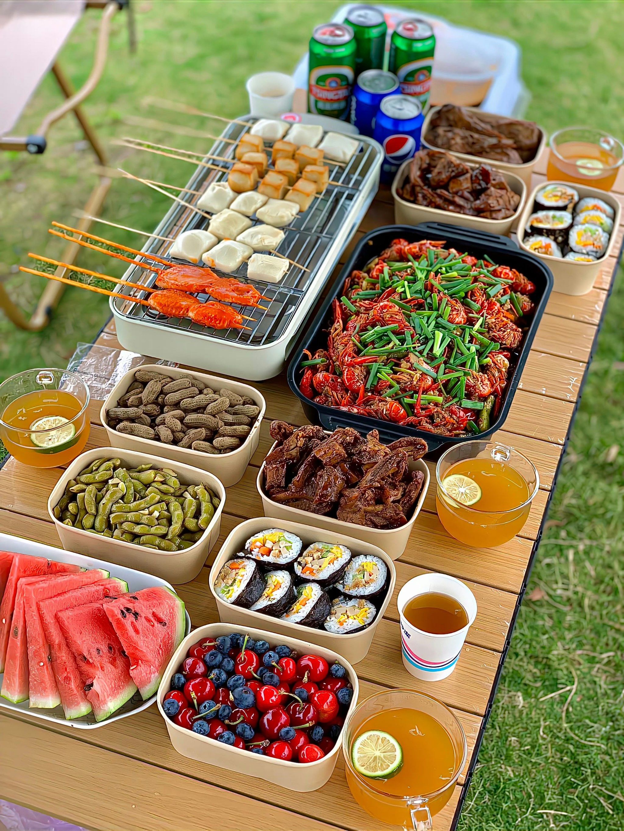 " 春天,好朋友,野餐 ,和洒满阳光的草地 " 🍱