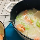 一口鲜到家！30分钟极速铸铁锅鲜虾煲粥