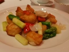 芦笋百合炒鳕鱼粒-东富酒家(龙湖西溪天街店)