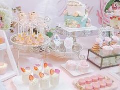粉色宝宝宴甜品桌-李奥斯汀蛋糕商务茶歇·甜品台·企业活动团建(长寿路店)