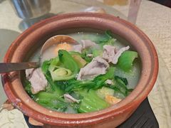 咸蛋芥菜肉片汤-禄源公·老莞诚饭店