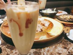 椰子牛奶果汁-猪啊牛呀羊啊铜盘烤肉(正大广场店)