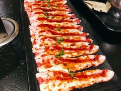 调味猪五花-九田家黑牛烤肉料理(中北镇店)