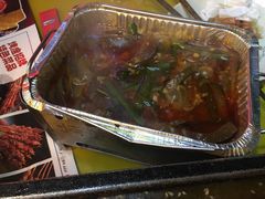 锡纸鸭血-路边摊小炉子烧烤