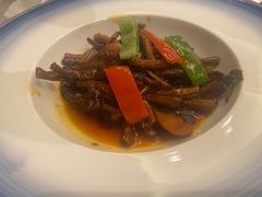 茶树菇香煎松坂肉-杭州西湖柳莺里酒店·闻莺厅