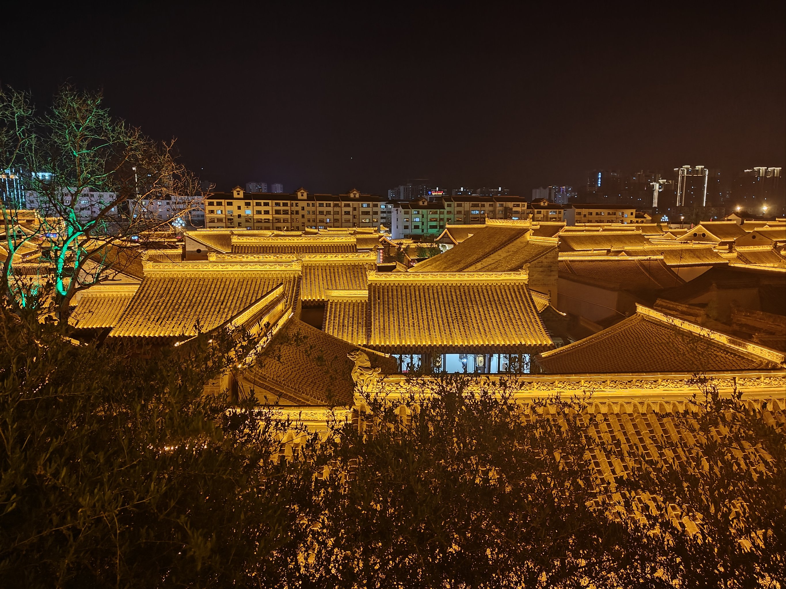 天水冬季夜景图片