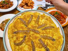 -东来菜馆•手抓海鲜家常菜•海鲜锅贴(鸽子窝店)