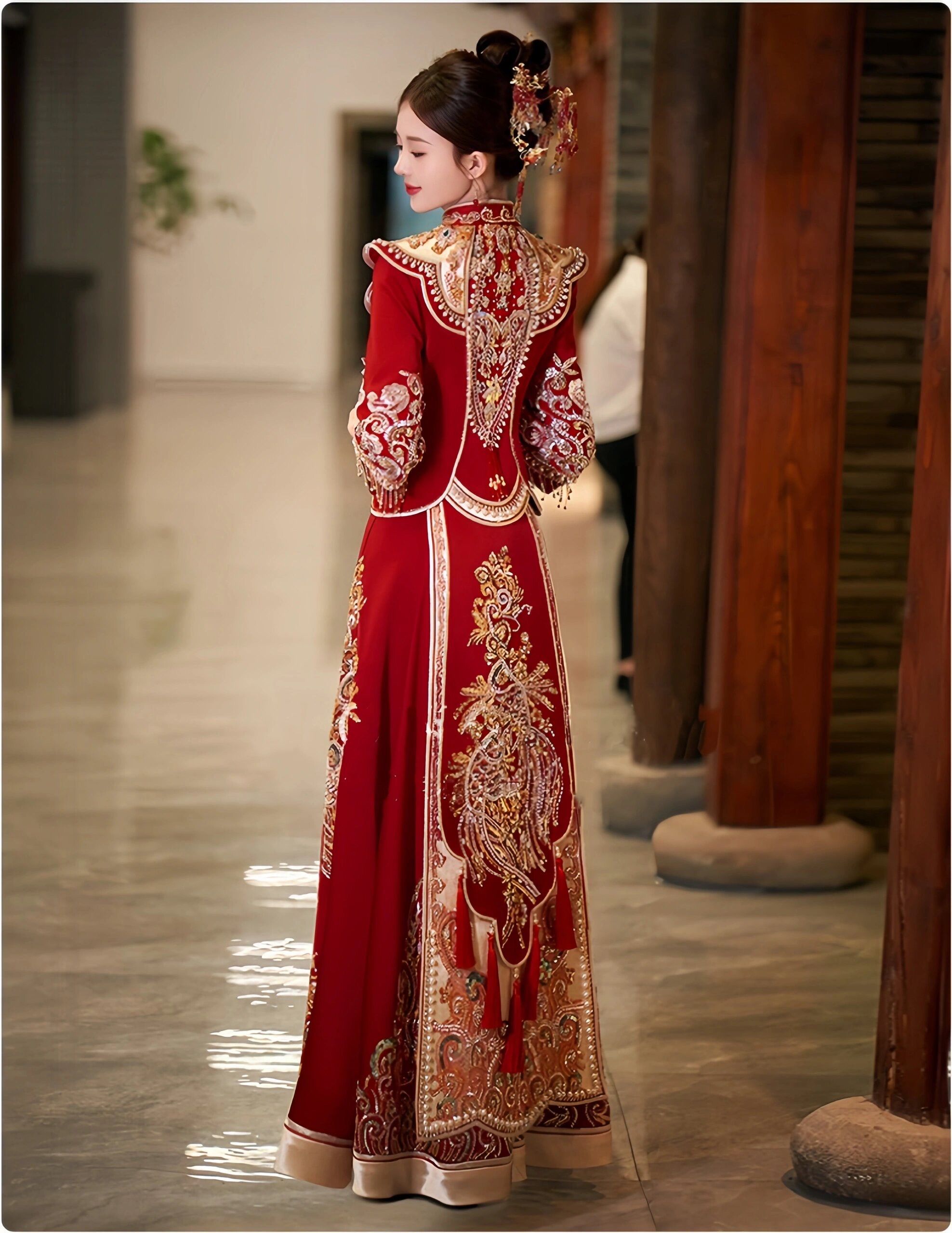 秀禾小云肩的设计 简直太美啦