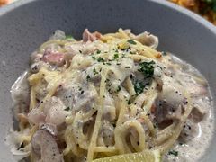 黑松露奶油蘑菇培根意面-麦田工坊(月湖店)