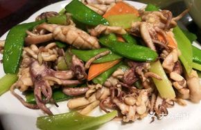 Water Chestnut and Dried Squid Stir-Fry