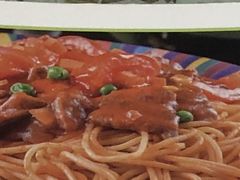 茄汁猪扒烩意粉-新辉港式茶餐厅(北栅店)