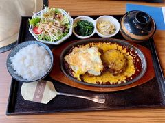 芝士汉堡定食-炼火烤肉店