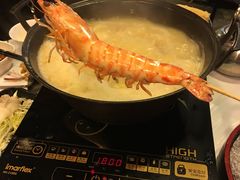 花竹虾-鲜入围煮花胶鸡海鲜火锅