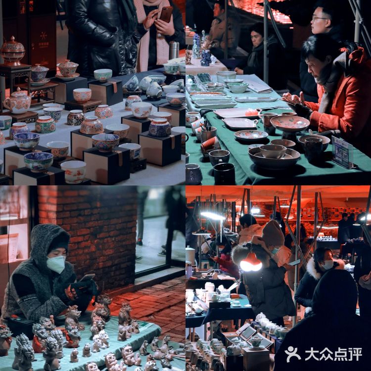 景德镇陶溪川文创街区瓷器夜市电影色调色