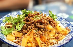 Chicken丝 Mixed Sauce Cold Rice Noodles