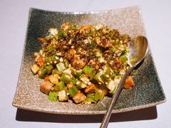 澳洲牛肉松炒秋葵-T館·花园艺术餐厅
