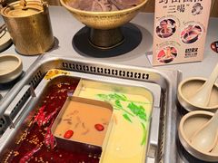 番茄菌汤牛油辣三味锅-巴奴毛肚火锅(悠唐购物中心店)
