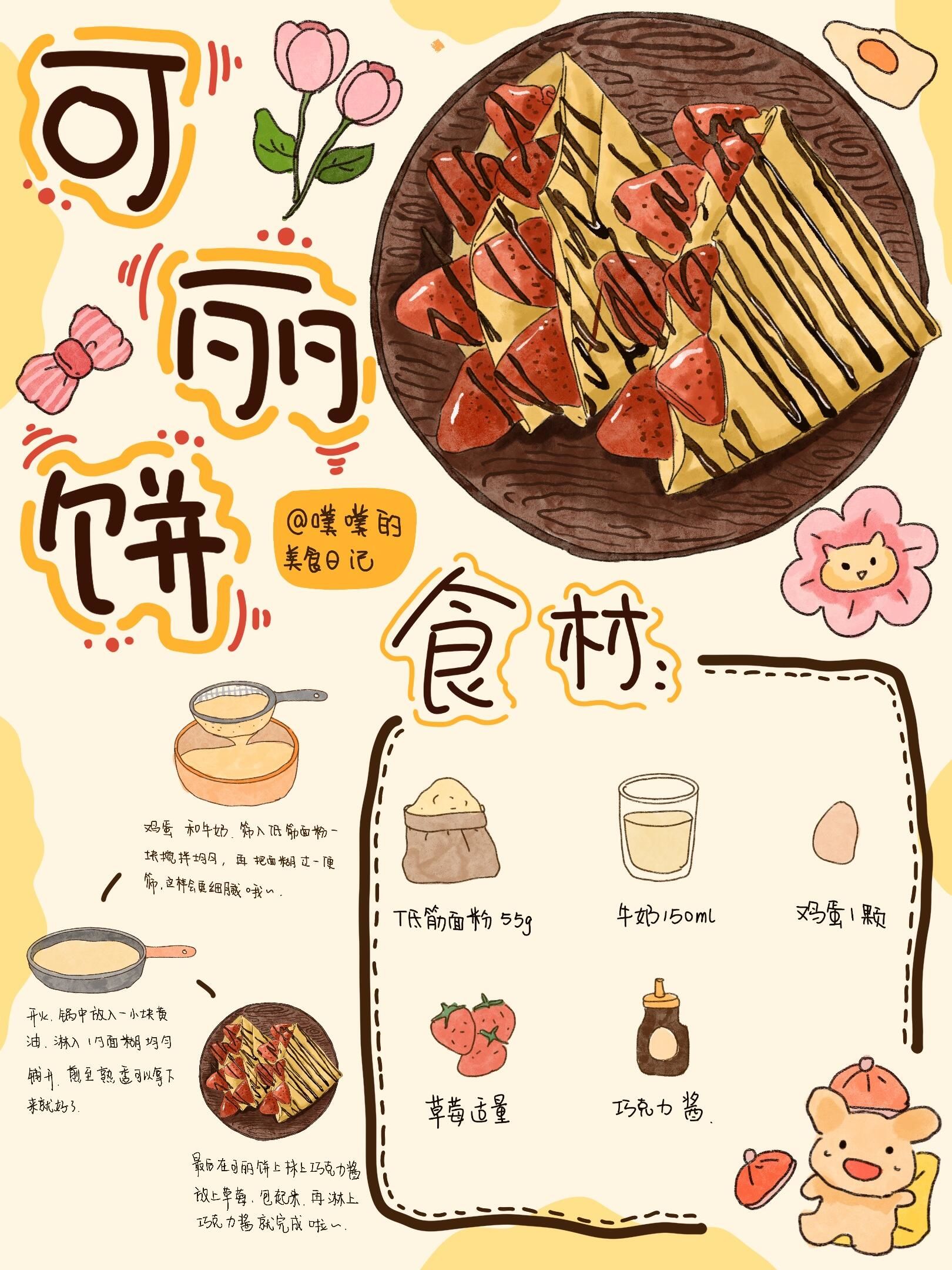 手绘食谱可丽饼
