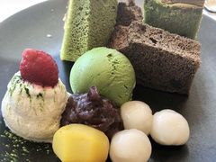 明治抹茶蛋糕配双色冰淇淋-中村藤吉(本店)