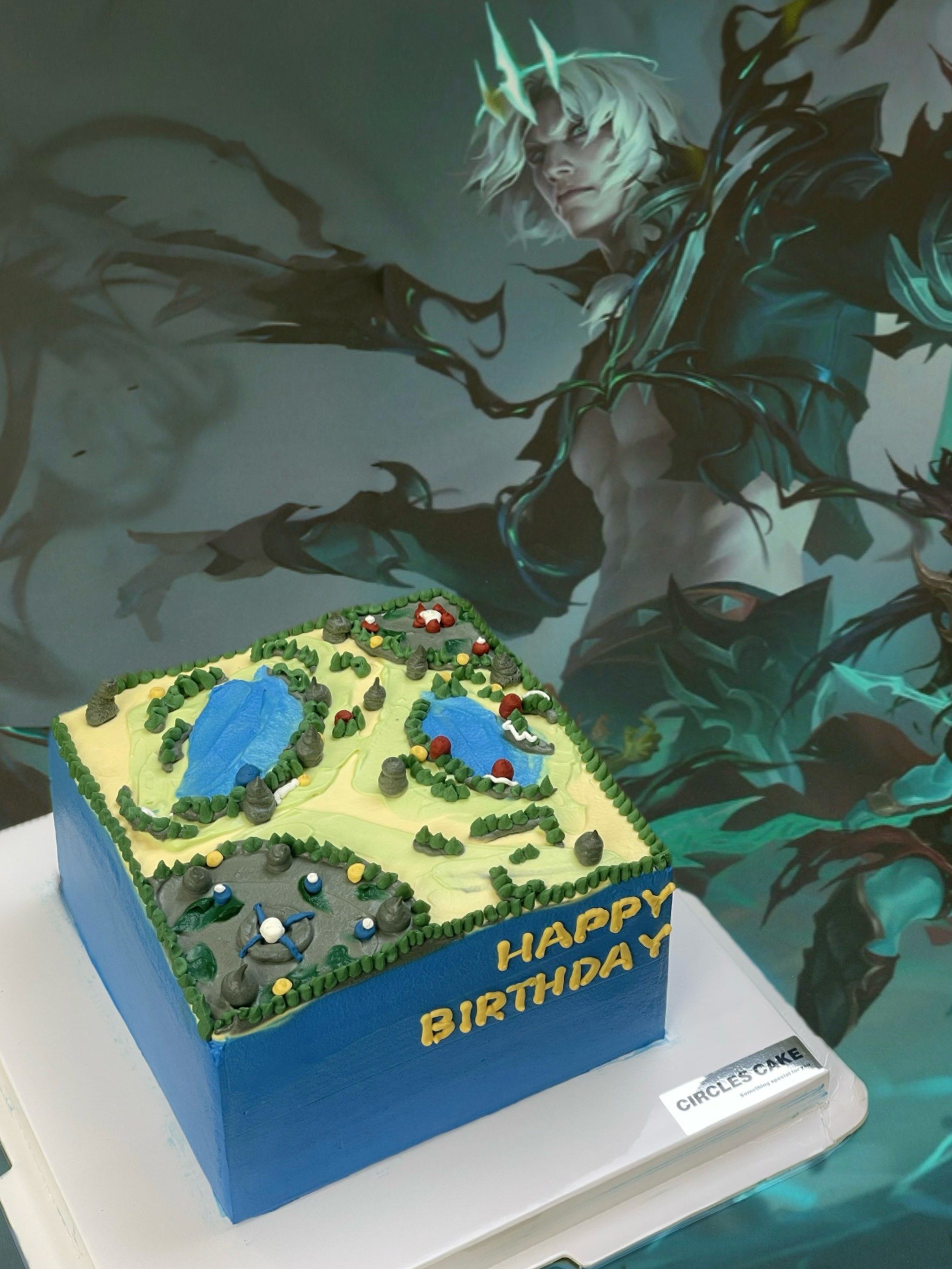 英雄联盟蛋糕✨超酷的地图手绘